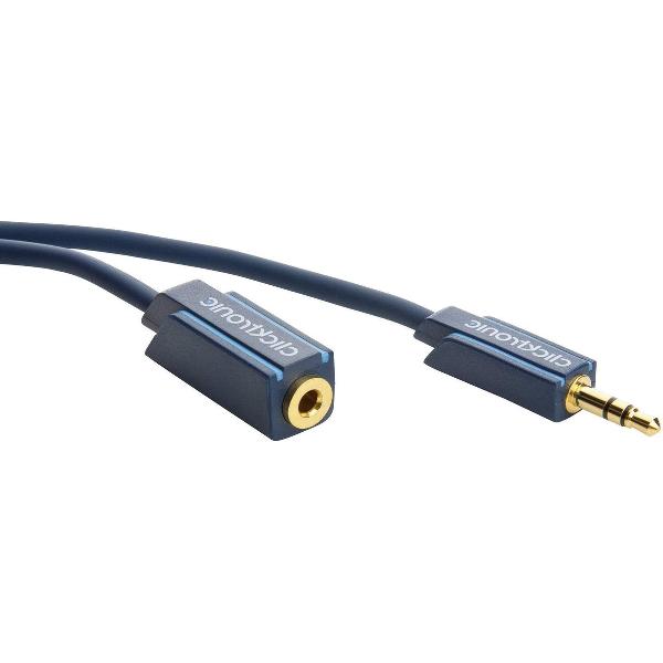ClickTronic 3m MP3 Audio audio kabel 3.5mm Blauw, Goud, Zilver