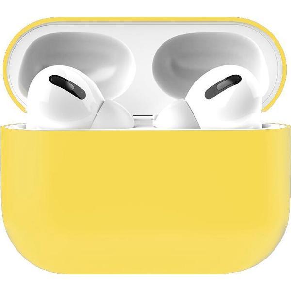 Siliconen Case Apple AirPods Pro geel - AirPods hoesje geel
