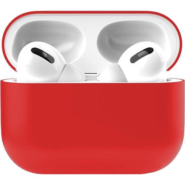 Apple Airpods Pro Siliconen - Case - Hoesje - Geschikt voor Apple Airpods Pro - Rood