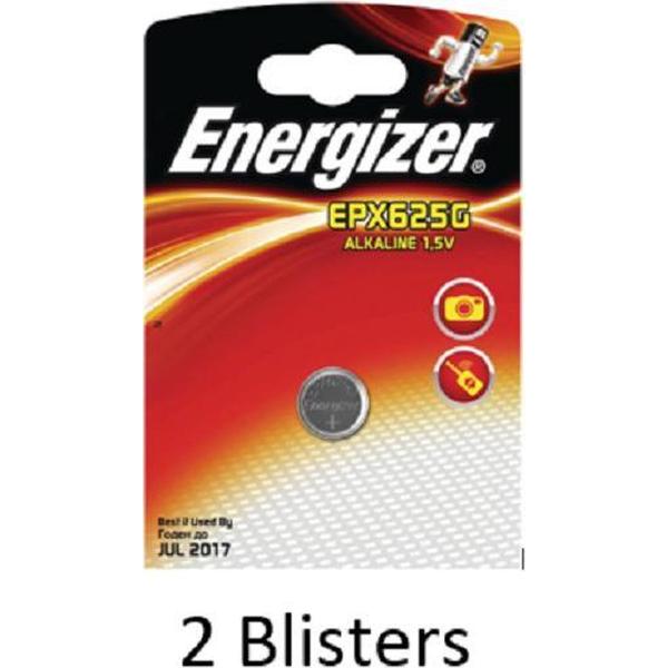 2 stuks (2 blisters a 1 stuk) Energizer Alkaline knoopcel 625A 1.5V EPX625G