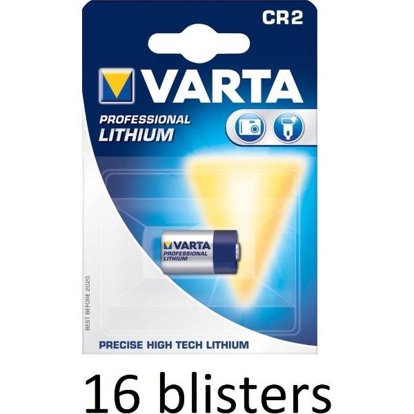 16 stuk (16 blisters a 1 st) Varta CR2 Wegwerpbatterij Lithium