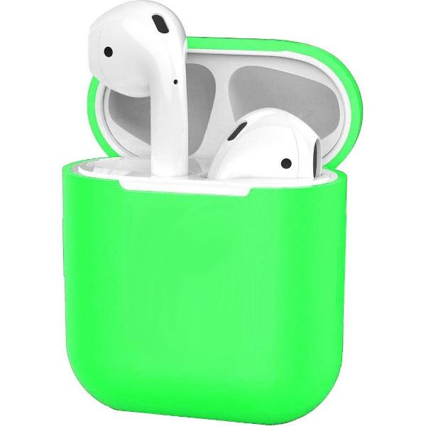 Hoes voor Apple AirPods 1 Case Siliconen Hoesje Ultra Dun - Groen