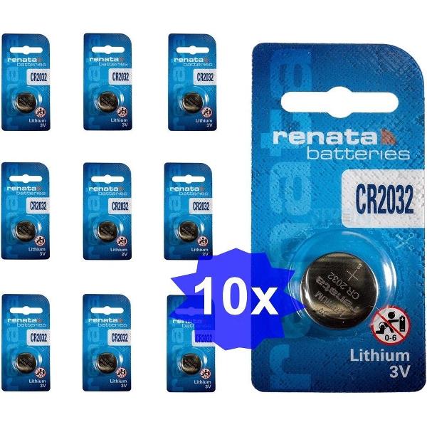 10x Renata Lithium CR2032 3v