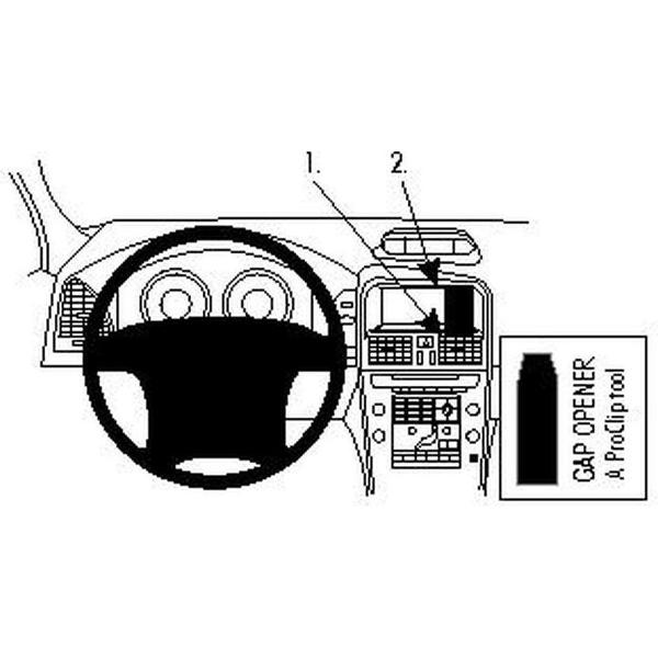 Houder - Brodit ProClip - Volvo XC60 2009-2017 Center mount, Hoog, Right