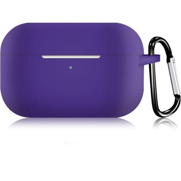 KELERINO. Siliconen Case voor Apple AirPods Pro - Met Haak - Paars