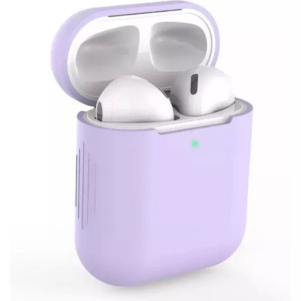 Bescherm Hoes Cover Case voor Apple AirPods (Siliconen) - Lila