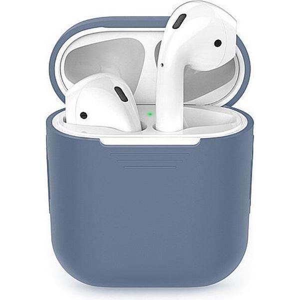 Siliconen Bescherm Hoesje Cover Blauw-Grijs voor Apple AirPods 1+2 Case