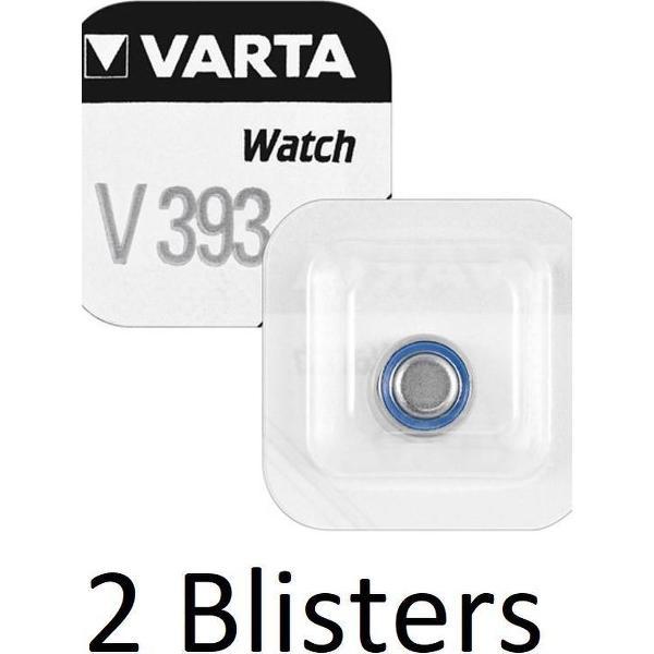 2 stuks (2 blisters a 1 st) Varta SR48 W/V393 Single-use battery Zilver-oxide 1,55 V
