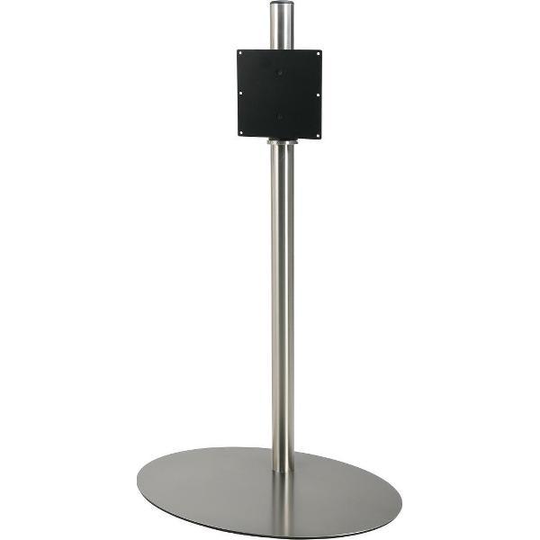 Cavus RVS vloerstandaard met ovalen RVS voet voor schermen tot 55 inch - 150 cm hoog