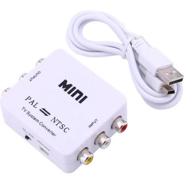 Dolphix - NTSC-PAL en PAL-NTSC converter - Ondersteunt 1920x1080P Full HD - Wit