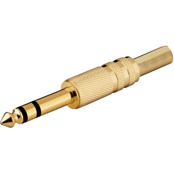 S-Impuls 6,35mm Jack (m) connector - metaal verguld - 3-polig / stereo