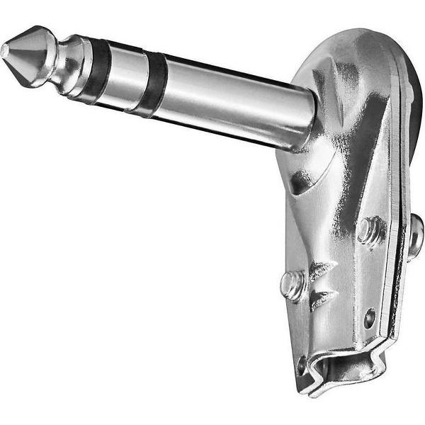 S-Impuls 6,35mm Jack (m) connector - metaal / haaks - 3-polig / stereo