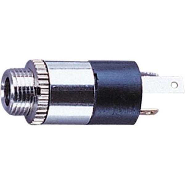 Electrovision 3,5mm Jack (v) inbouw connector - metaal/plastic - 3 soldeerpunten / stereo