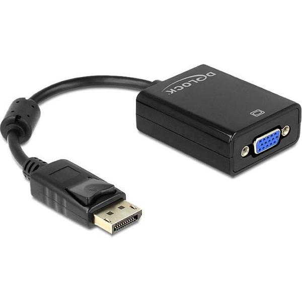 Delock - DisplayPort naar VGA Beeldscherm Adapter - zwart