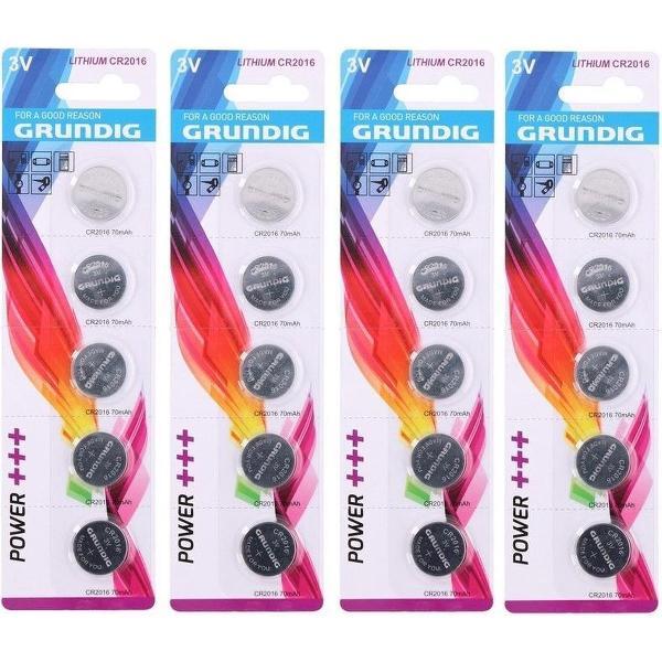 20x Knoopcel batterijen CR2016 - 3V - knoopcelbatterijen / knoopbatterijen
