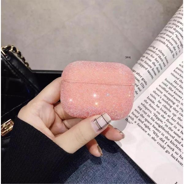 Airpods Apple Cover Case - Swarovski Stenen - Beschermhoes - Geschikt Voor Airpods Pro - Rood