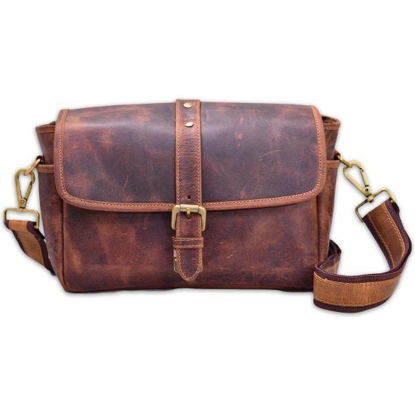 Grayham universele leren cameratas - 100% buffelleer - verstelbaar - geschikt voor Canon Nikon Sony