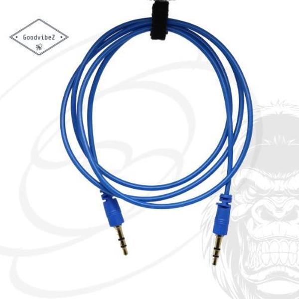 GoodvibeZ Audio Kabel 3.5mm Jack 1M male to male | Quality Cable | voor Auto Mobiel MP3-Speler Koptelefoon Speaker Mixer Headset | Blauw