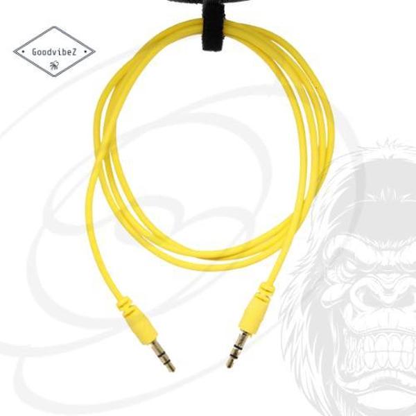 GoodvibeZ Audio Kabel 3.5mm Jack 1M male to male | Quality Cable | voor Auto Mobiel MP3-Speler Koptelefoon Speaker Mixer Headset | Geel