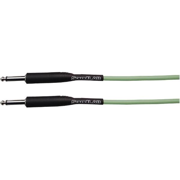 SoundLAB Premium 6,35mm Jack mono gitaar kabel - groen - 6 meter