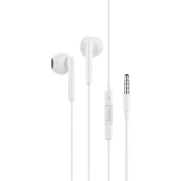 HOCO M64 Melodious - 3,5mm Audio-Jack Oortjes met Microfoon - 120cm - Wit
