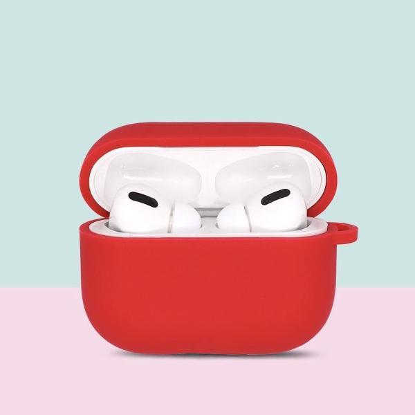 Airpods Pro Case - Airpods Pro Hoesje - Airpods Pro Siliconen - Airpods Pro Cover - Airpods Pro Bescherming - Airpods Case - Geschikt voor Airpods Pro - Rood