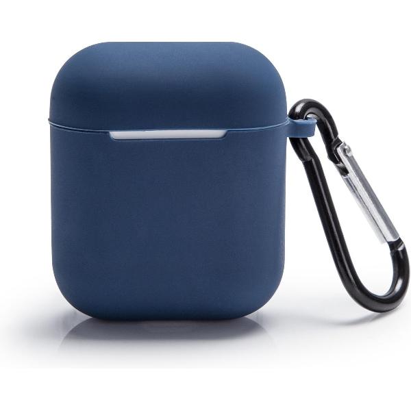 Silvergear Apple AirPods Hoesje - Blauw - Bescherming Case - Siliconen - Voor Apple AirPods en AirPods 2