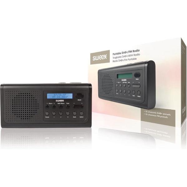 Sweex SWDABR100BK Draagbare Dab+ Radio Dab+ / Fm Zwart