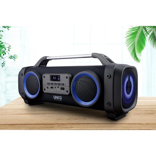 UNIQ Accessory Chant model 2019 Bluetooth Speaker (Karaoke) met blauw led verlichting en a