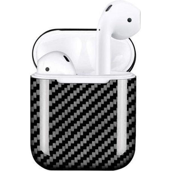 Trend24 - Airpods - Airpods hoesje - Airpods Case - Airpods 1 en 2 - Draadloos opladen - Carbon