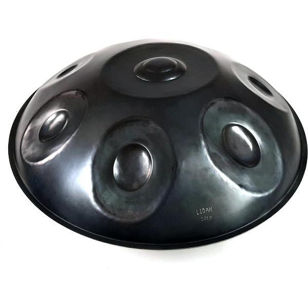 LIDAH® Handpan - D-mineur (8) Nitrated Steel HangDrum - 53cm - Inclusief Draagtas en Handpan Olie