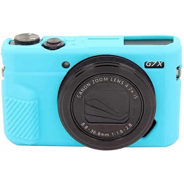 PULUZ zachte siliconen beschermhoes voor Canon EOS G7 X Mark II (blauw)