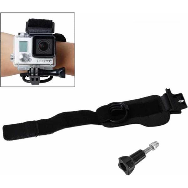 TMC HR177 Wrist Mount Clip-riem voor Gopro Hero 4 / 3+, riemlengte: 31 cm, HR177 (zwart)