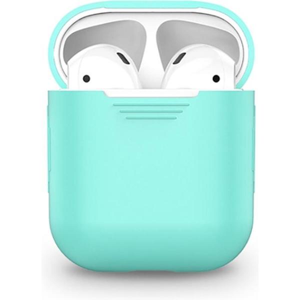 Airpods 1/2 Siliconen Bescherm Hoesje Blauw Apple Airpods