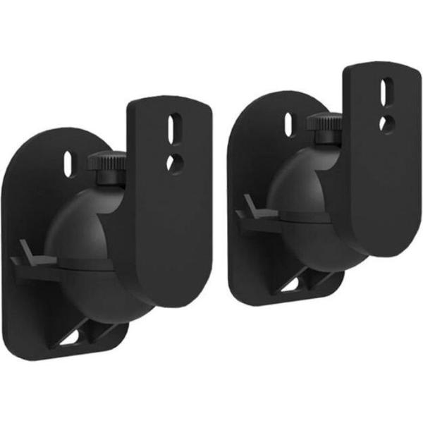 WiseGoods Speaker Muurbeugel Set Universeel - Luidspreker Wandbeugel - Speakerbeugel Stereo - Draaibaar en Kantelbaar - Zwart