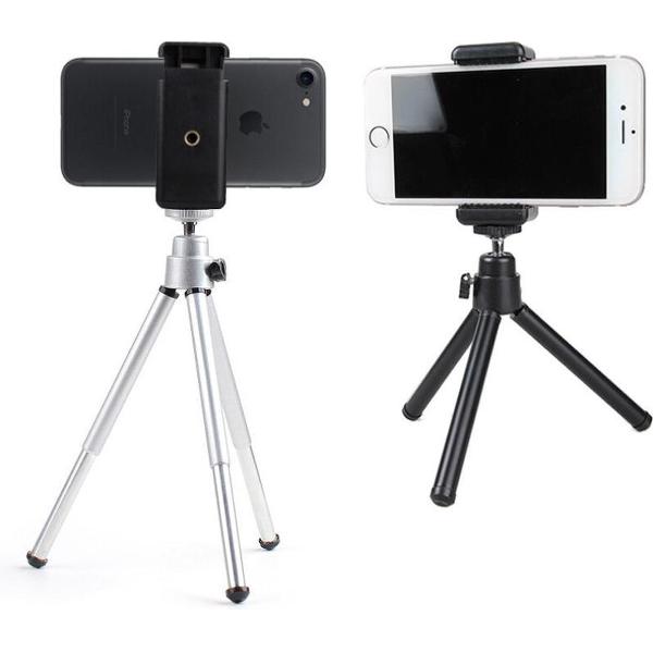 Universeel Beugel voor Statief - Mobiel Houder voor Monopod / Tripod - Telefoonhouder Tripod / Monopod - Telefoon Beugel Statief - Statief Beugel Smartphone - Horizontaal en Verticaal te Plaatsen - Zwart
