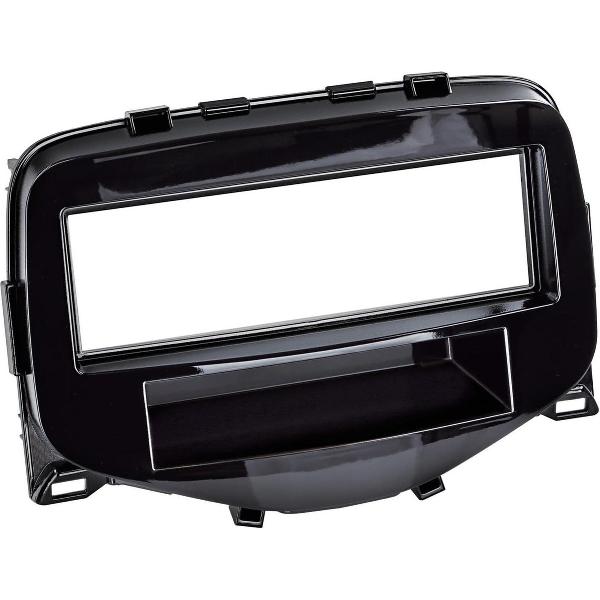 1-DIN Paneel Citroën C1 - Peugeot 108 - Toyota Aygo 2014-2019 Kleur: Piano Zwart