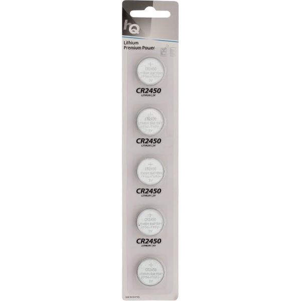 Hq HQCR2450/5BL Lithium Knoopcel Cr2450-batterij 3 V, Blister 5 Stuks