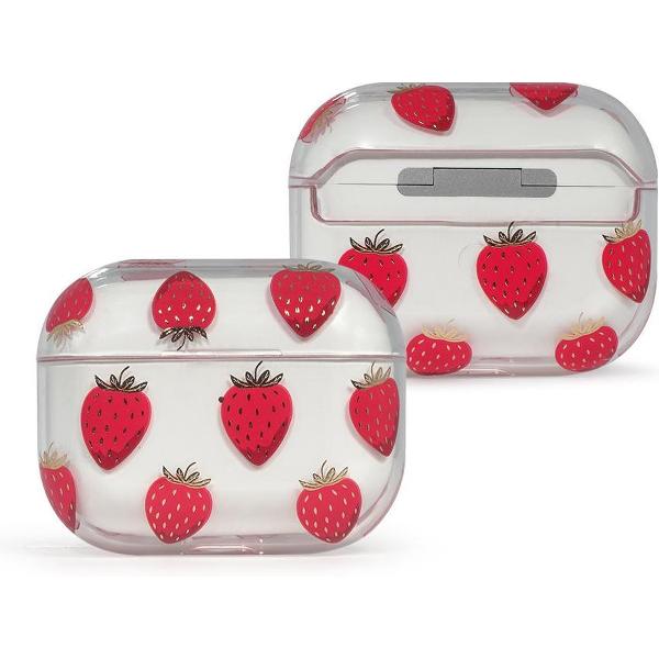 Coverz AirPods pro hoesje Aardbei - AirPods pro hard case Strawberry