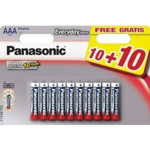 20 Panasonic AAA Alkaline Batterijen