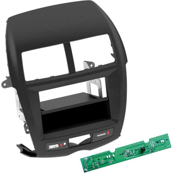 2-DIN Paneel Mitsubishi ASX 2010-2014 Kleur: Zwart