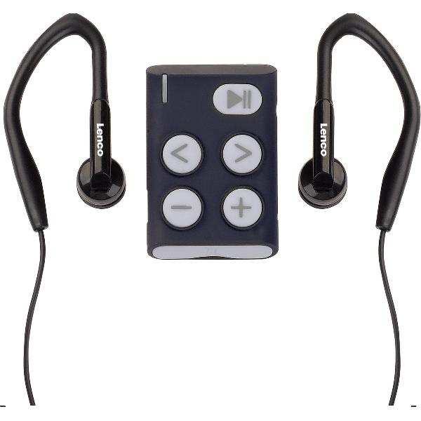 Lenco Xemio-154GY - Sport MP3-Speler Incl. sport oordopjes 4GB Micro SD-card - Grijs