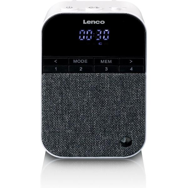 Lenco PPR-100WH, FM-radio Bluetooth speaker met afneembare stekker - Wit
