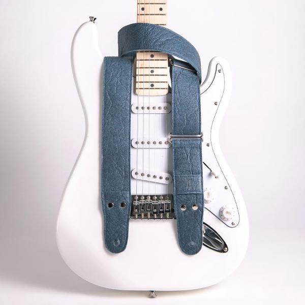 Rock 'n Soul - Gitaarband - Pina 5 Washed Indigo - Vegan - Handgemaakt van Pinatex