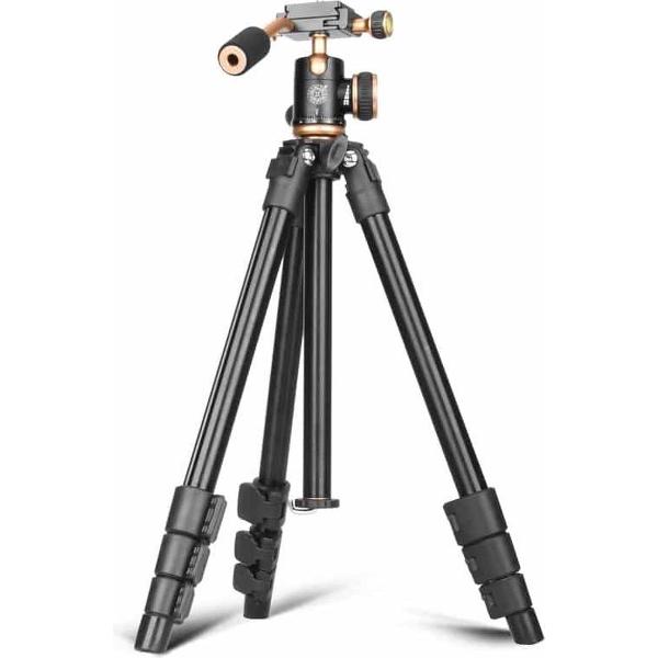 Q160s 4-delige opvouwbare poten Live Broadcast aluminium statiefbevestiging met dempende statiefkogelkop