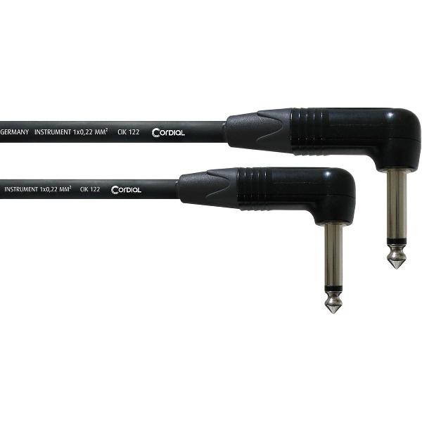 Cordial CPI 0.3 RR - Instrument kabel, jack - jack haaks, 30 cm.