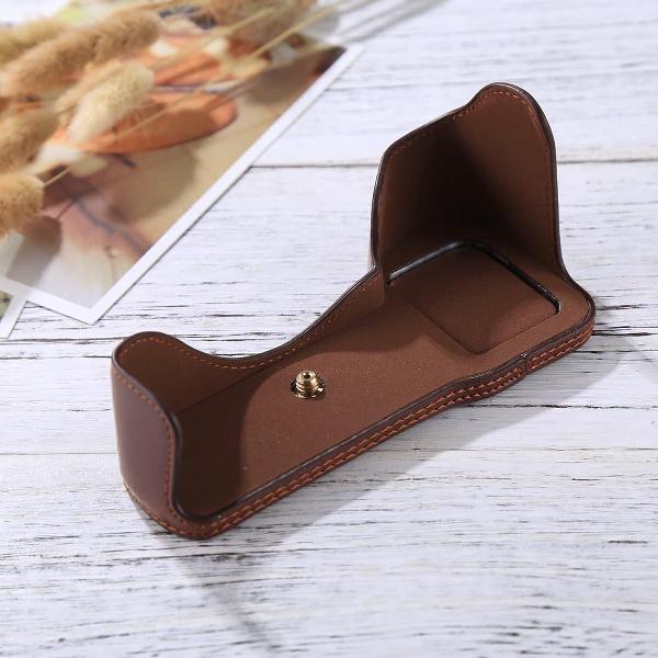 1/4 inch Thread PU Leather Camera Case Base for Sony A7S2 / A7R2 / A7K2 / A7 II (Brown)