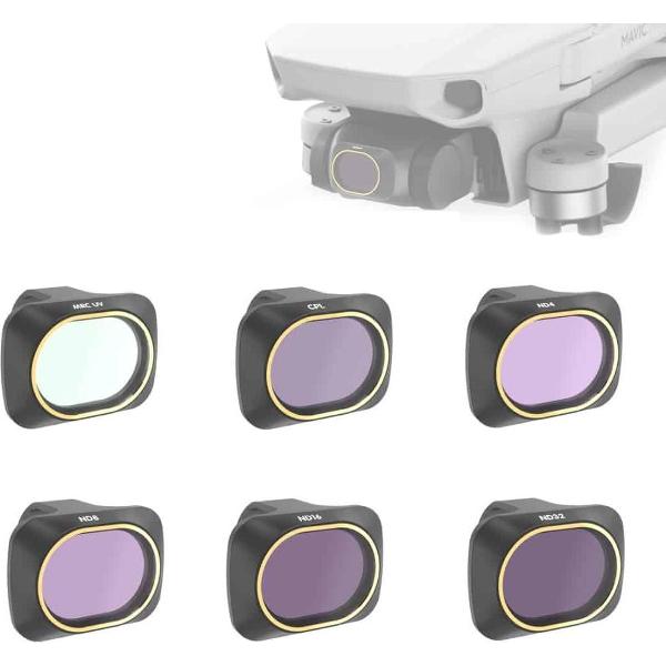 JSR Drone 6 in 1 UV + CPL + ND4 + ND8 + ND16 + ND32 lensfilter voor DJI MAVIC mini
