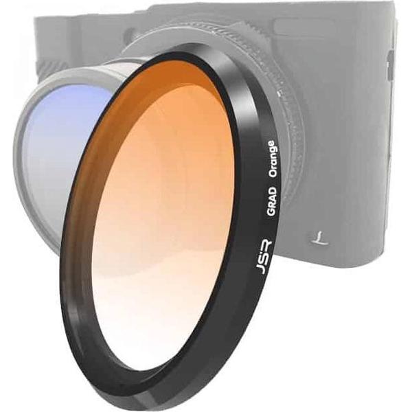 JSR Gradient Colour Lens Filter voor Panasonic LUMIX LX10 (Gradient Orange)