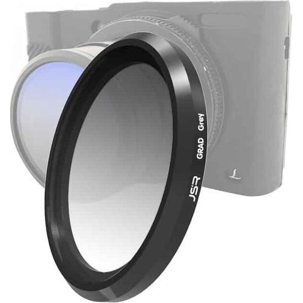 JSR Gradient Colour Lens Filter voor Panasonic LUMIX LX10 (Gradient Grey)